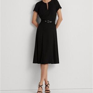 Lauren Ralph Lauren Elegant Black Midi Dress